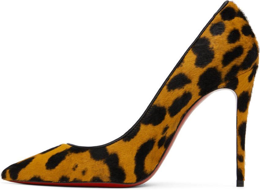 Christian Louboutin Orange  Black Kate 100 Heels - Picture 3