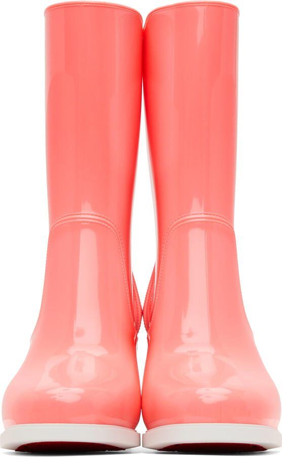 Christian Louboutin Pink PVC Loubirain 70 Boots - Picture 5