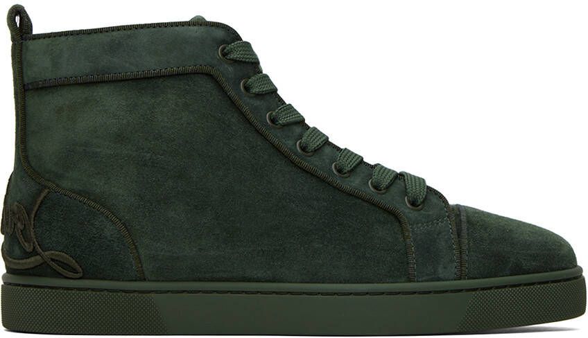 Christian Louboutin Green Fun Louis Sneakers - Picture 5