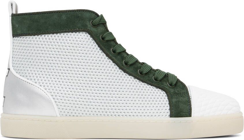 Christian Louboutin Off-White  Green Varsilouis Sneakers