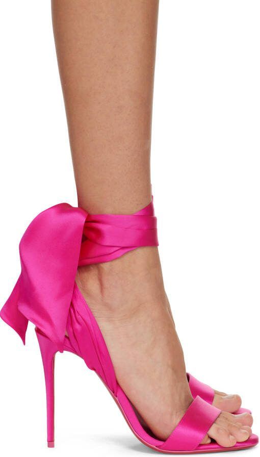 Christian Louboutin Pink 'Sandale du Désert' Heeled Sandals - Picture 3