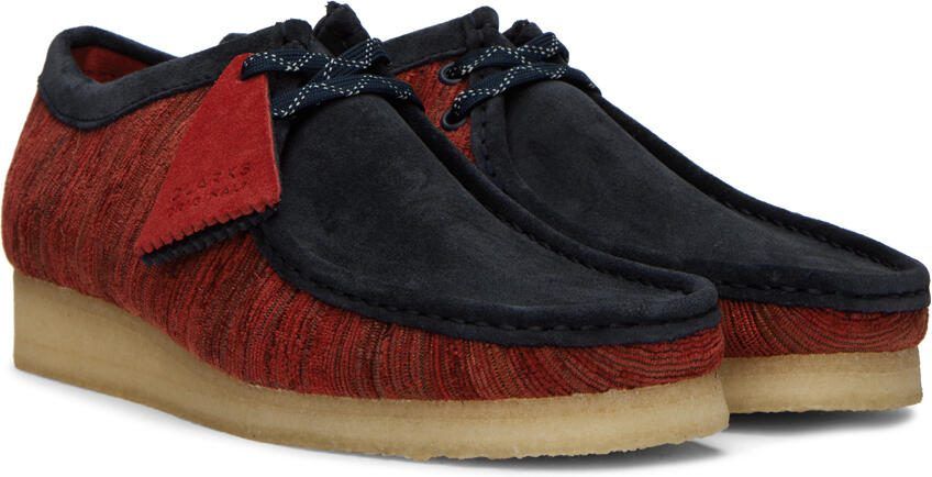 Clarks Originals Red  Navy Wallabee Derbys - Picture 2