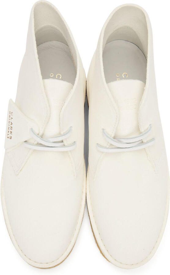 Clarks Originals White Suede 221 Desert Boots - Picture 3