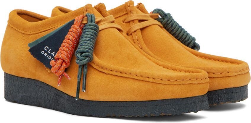 Clarks Originals Yellow  Blue Wallabee Oxfords