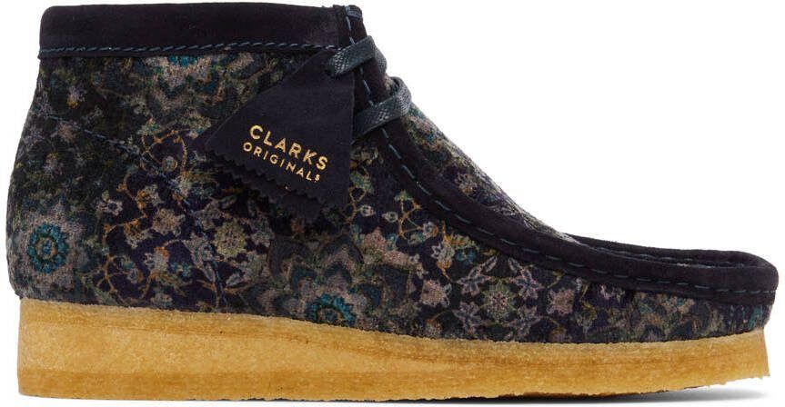 Clarks Originals Navy Wallabee Boots - Picture 5