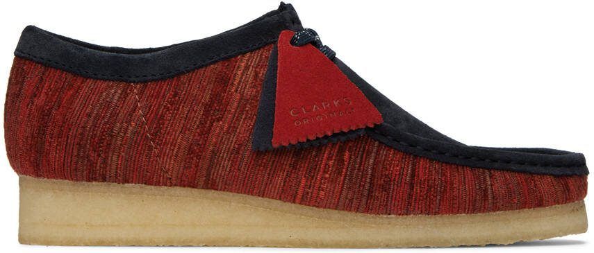 Clarks Originals Red  Navy Wallabee Derbys - Picture 5