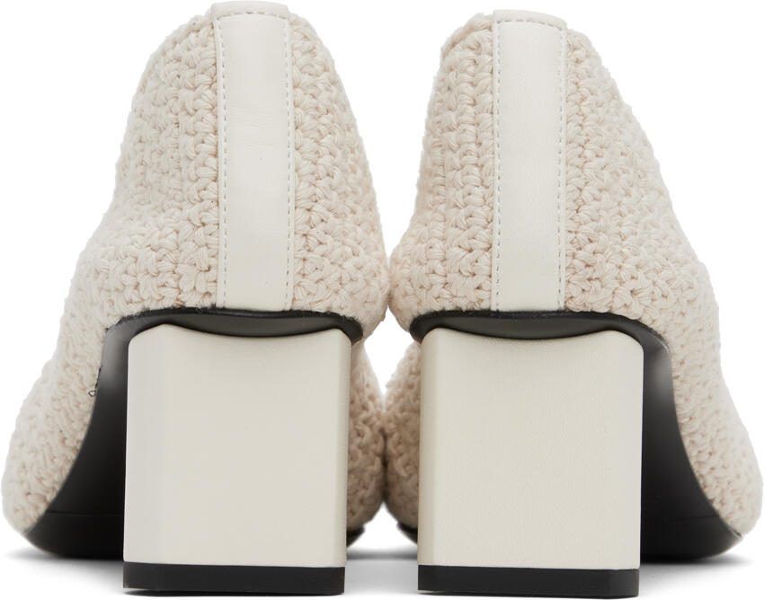 CO Off-White Crochet Heels