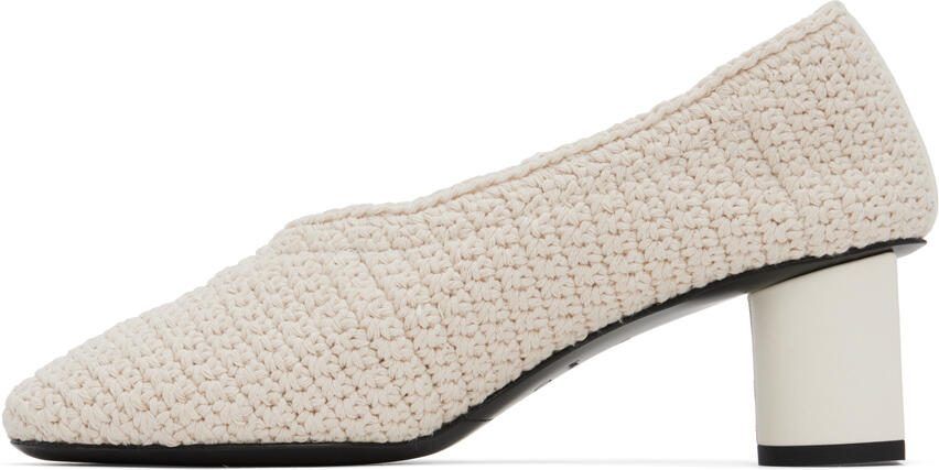 CO Off-White Crochet Heels - Picture 3