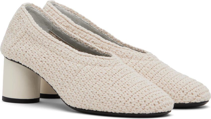 CO Off-White Crochet Heels - Picture 2