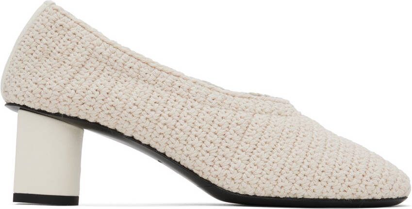 CO Off-White Crochet Heels - Picture 5
