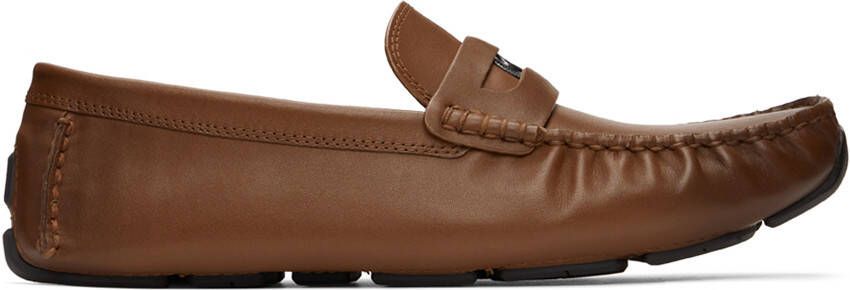 Coach 1941 Brown Leather Coin Driver Loafers - Picture 6
