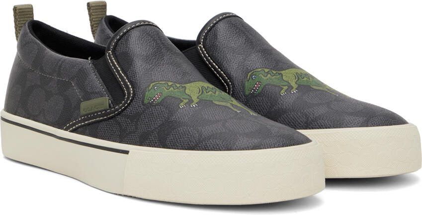 Coach 1941 Black Skate Rexy Slip-On Sneakers - Picture 2