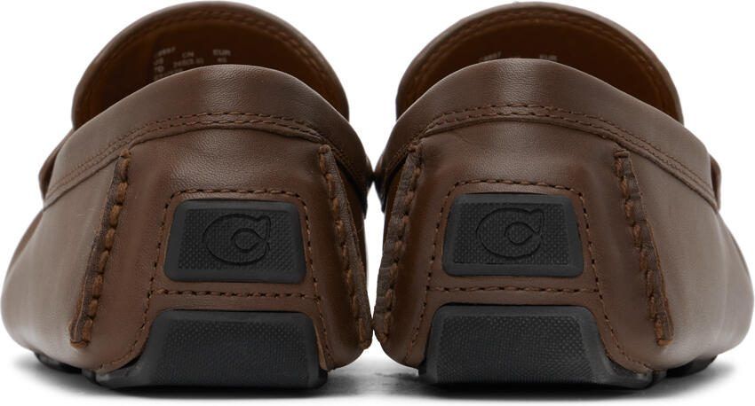 Coach 1941 Brown Leather Coin Driver Loafers