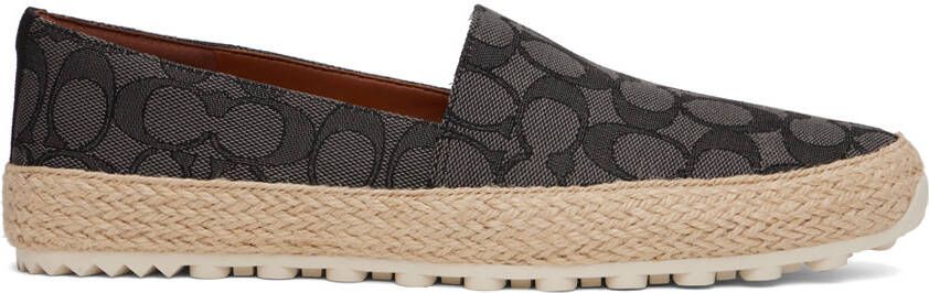 Coach 1941 Gray  Black Signature Jacquard Espadrilles - Picture 5