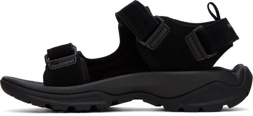 Comme des Garçons Homme Black Velcro Strap Sandals - Picture 3
