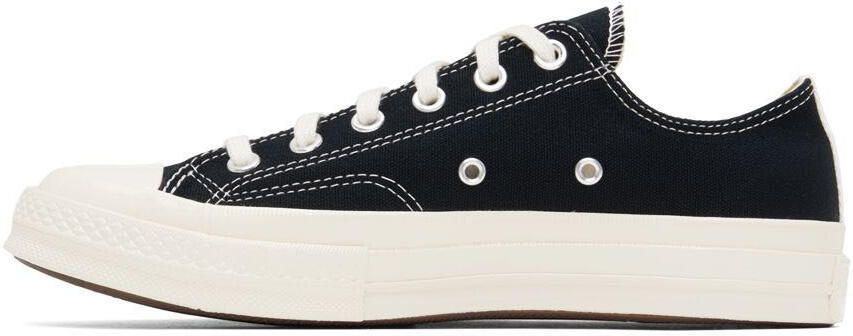 Comme des Garçons Play Black  White Converse Edition PLAY Chuck 70 Low-Top Sneakers - Picture 6