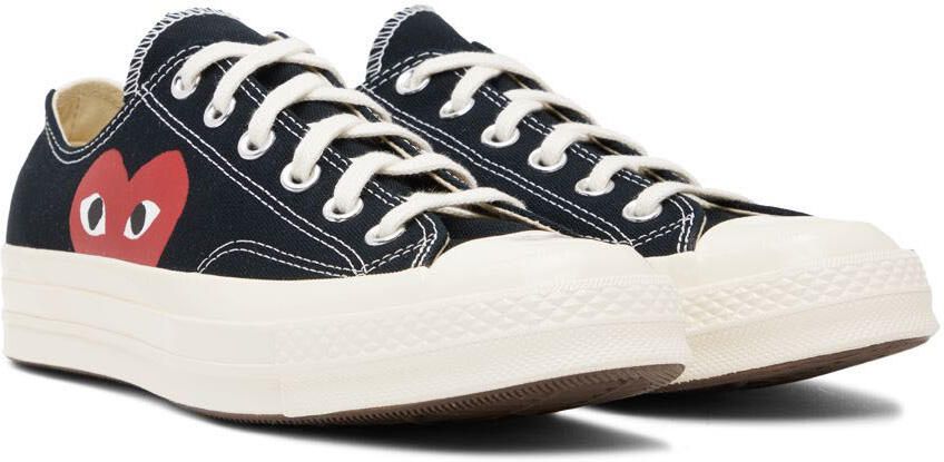 Comme des Garçons Play Black  White Converse Edition PLAY Chuck 70 Low-Top Sneakers - Picture 4