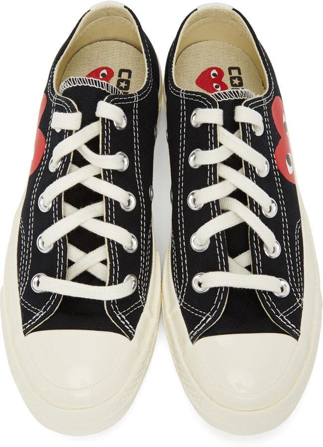 Comme des Garçons Play Black  White Converse Edition PLAY Chuck 70 Low-Top Sneakers