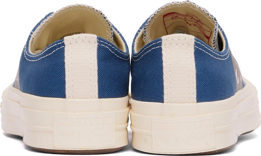 Comme des Garçons Play Blue Converse Edition Half Heart Chuck 70 Low Sneakers - Picture 3