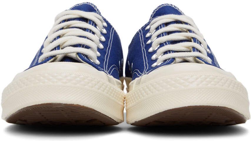 Comme des Garçons Play Blue Converse Edition Half Heart Chuck 70 Low Sneakers - Picture 4