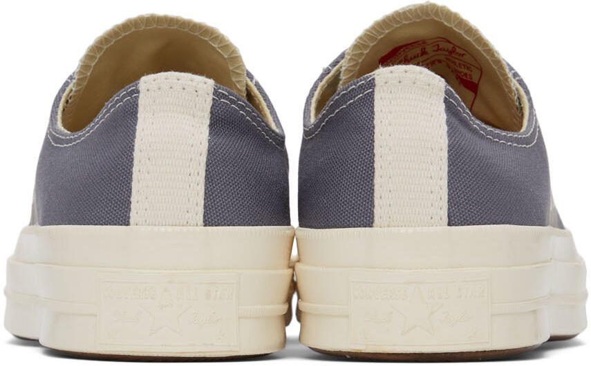 Comme des Garçons Play Grey Converse Edition Half Heart Chuck 70 High Sneakers - Picture 8
