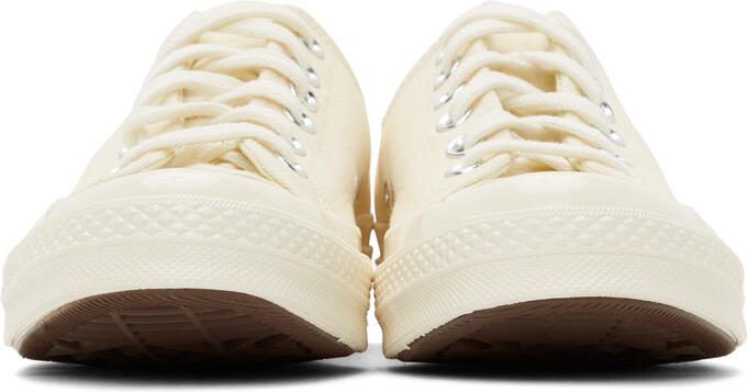 Comme des Garçons Play Off-White Converse Edition Half Heart Chuck 70 Low Sneakers - Picture 8