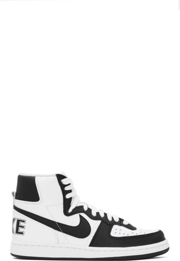 Comme des Garçons Homme Plus Black  White Nike Edition Terminator High Sneakers - Picture 2