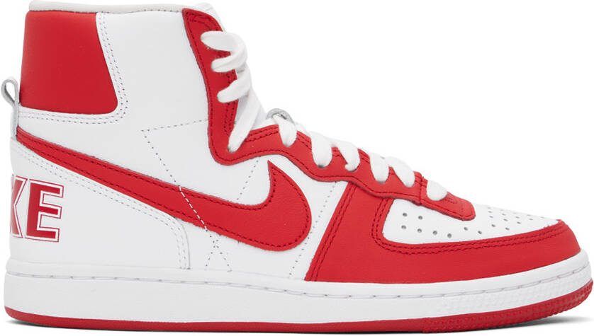 Comme des Garçons Homme Plus Red  White Nike Edition Terminator High Sneakers - Picture 3