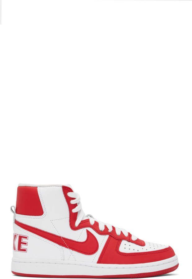 Comme des Garçons Homme Plus Red  White Nike Edition Terminator High Sneakers