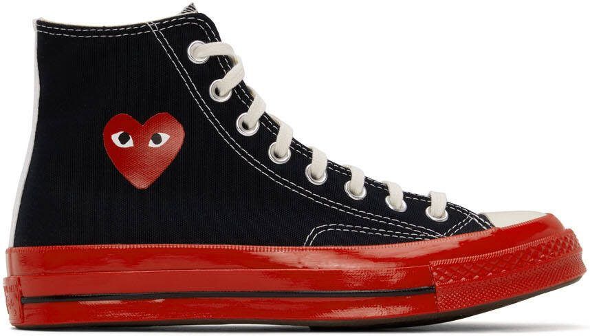 Comme des Garçons Play Off-White  Red Converse Edition PLAY Chuck 70 High-Top Sneakers