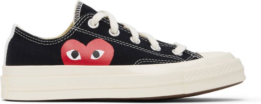 Comme des Garçons Play Black  White Converse Edition PLAY Chuck 70 Low-Top Sneakers - Picture 11