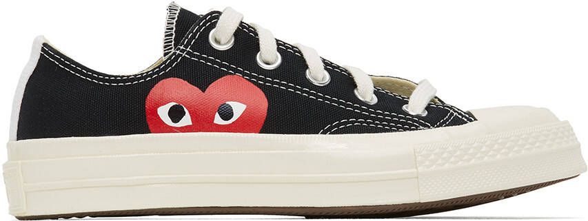 Comme des Garçons Play Black  White Converse Edition PLAY Chuck 70 Low-Top Sneakers - Picture 7
