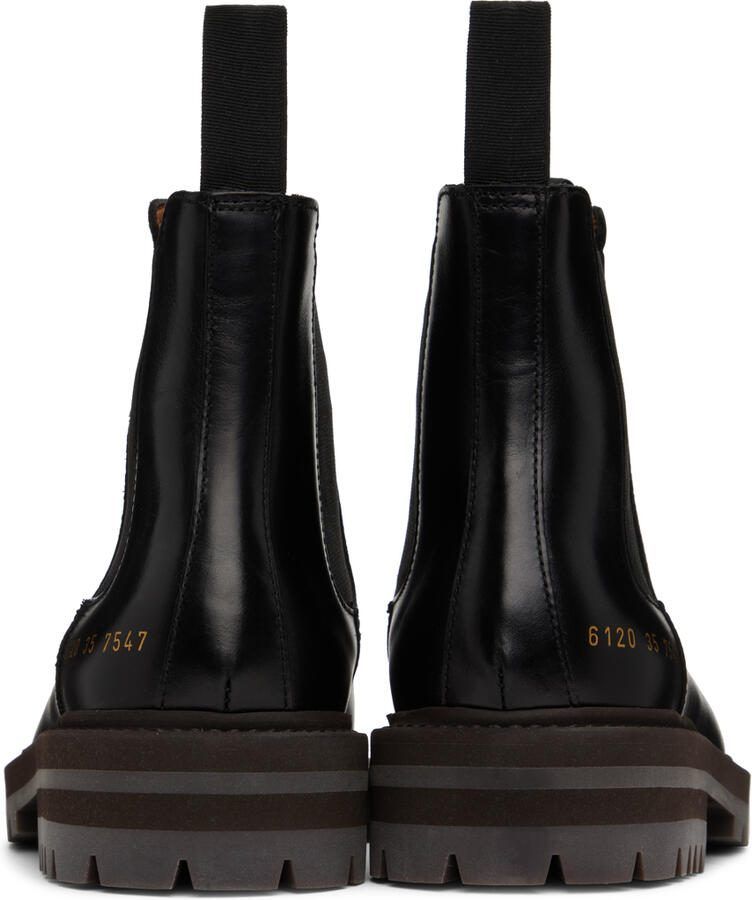 Common Projects Black Grained Chelsea Boots