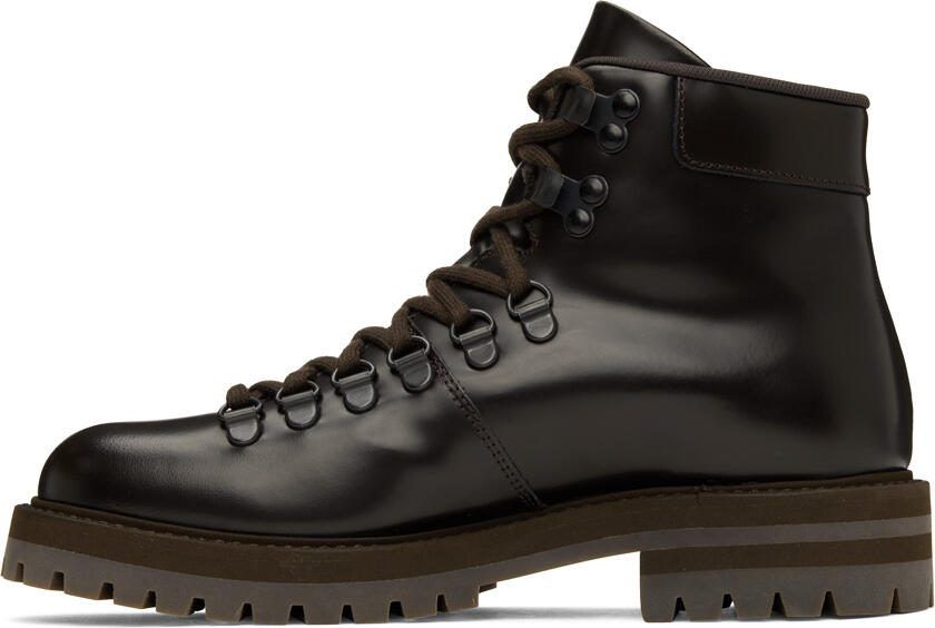 Common Projects Brown Leather Hiking Boots - Picture 3