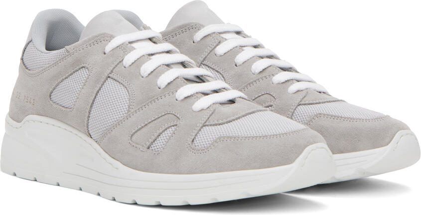 Common Projects Gray  White Track 80 Sneakers - Picture 2