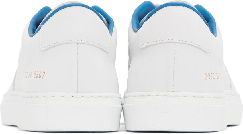 Common Projects White  Blue BBall Summer Sneakers