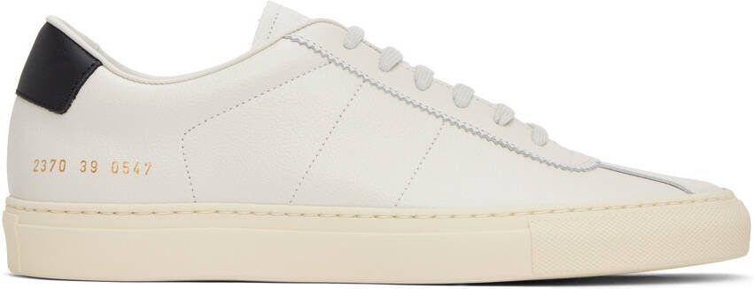 Common Projects White  Black Tennis 77 Sneakers - Picture 5