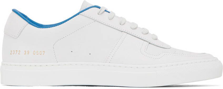 Common Projects White  Blue BBall Summer Sneakers - Picture 5