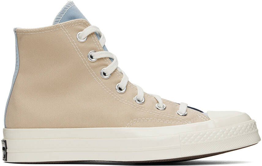 Converse Beige  Navy Chuck 70 Tri-Panel Sneakers - Picture 5