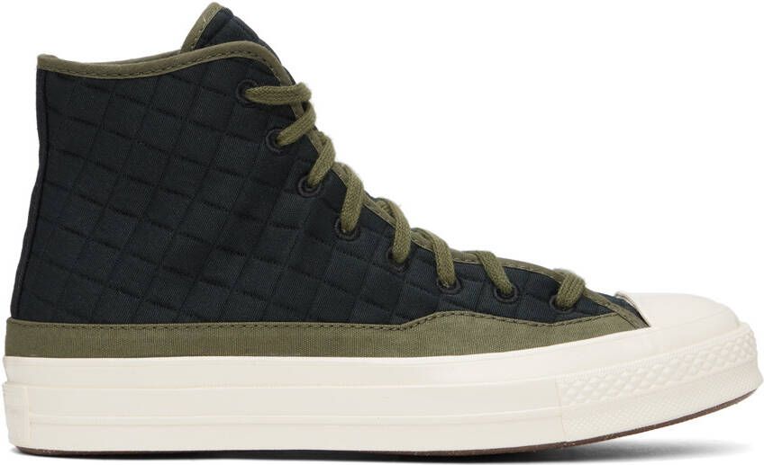 Converse Black  Green Chuck 70 Sneakers - Picture 5