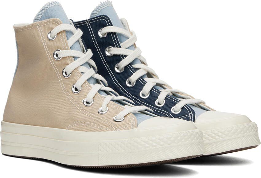 Converse Beige  Navy Chuck 70 Tri-Panel Sneakers - Picture 2