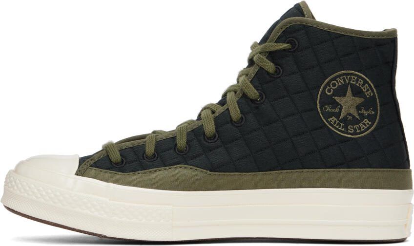 Converse Black  Green Chuck 70 Sneakers - Picture 3