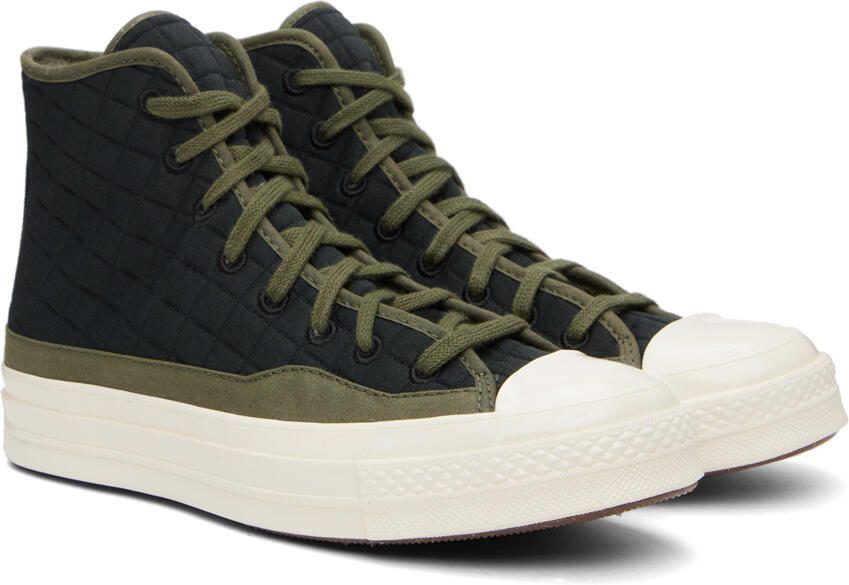 Converse Black  Green Chuck 70 Sneakers - Picture 2
