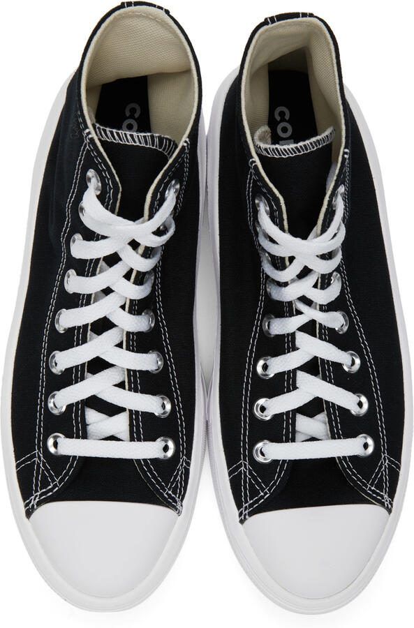 Converse Black  White Chuck Taylor All Star Move High Sneakers - Picture 3