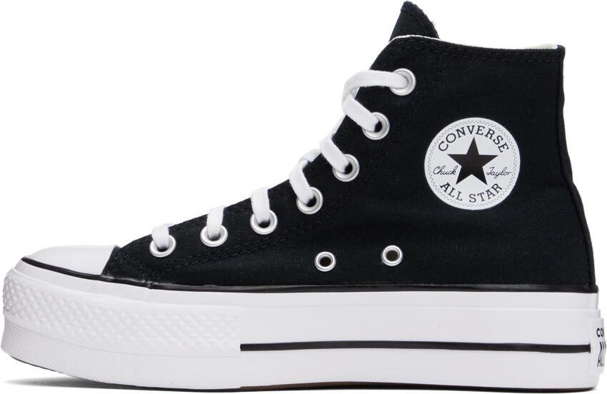 Converse Black  White Chuck Taylor All Star Platform Hi Sneakers - Picture 4