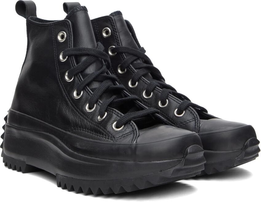 Converse Black Leather Run Star Hike High Sneakers - Picture 2