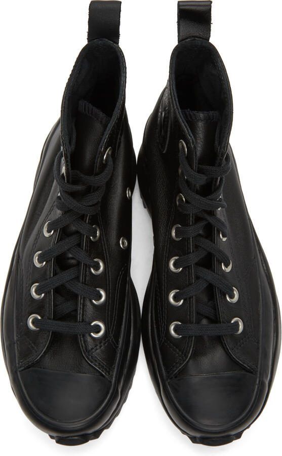 Converse Black Leather Run Star Hike High Sneakers - Picture 5