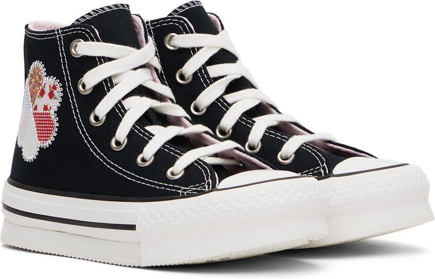 Converse Kids Black Chuck Taylor All Star Lift Patchwork Sneakers - Picture 2