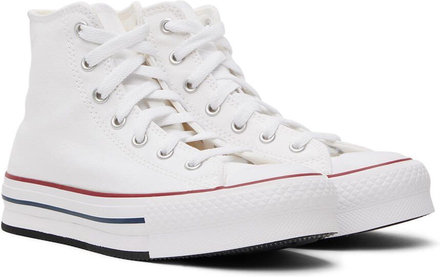 Converse Kids White Platform Chuck Taylor All Star Big Kids Sneakers - Picture 2