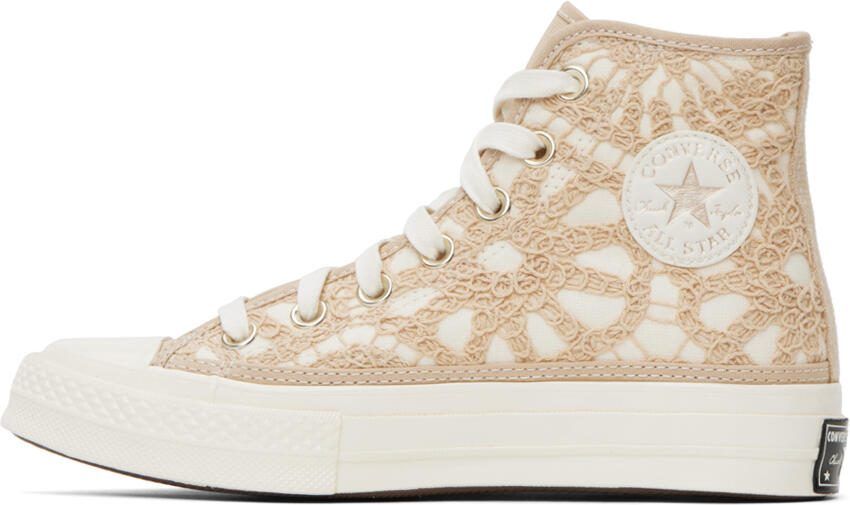 Converse Off-White  Beige Chuck 70 Hi Sneakers - Picture 3